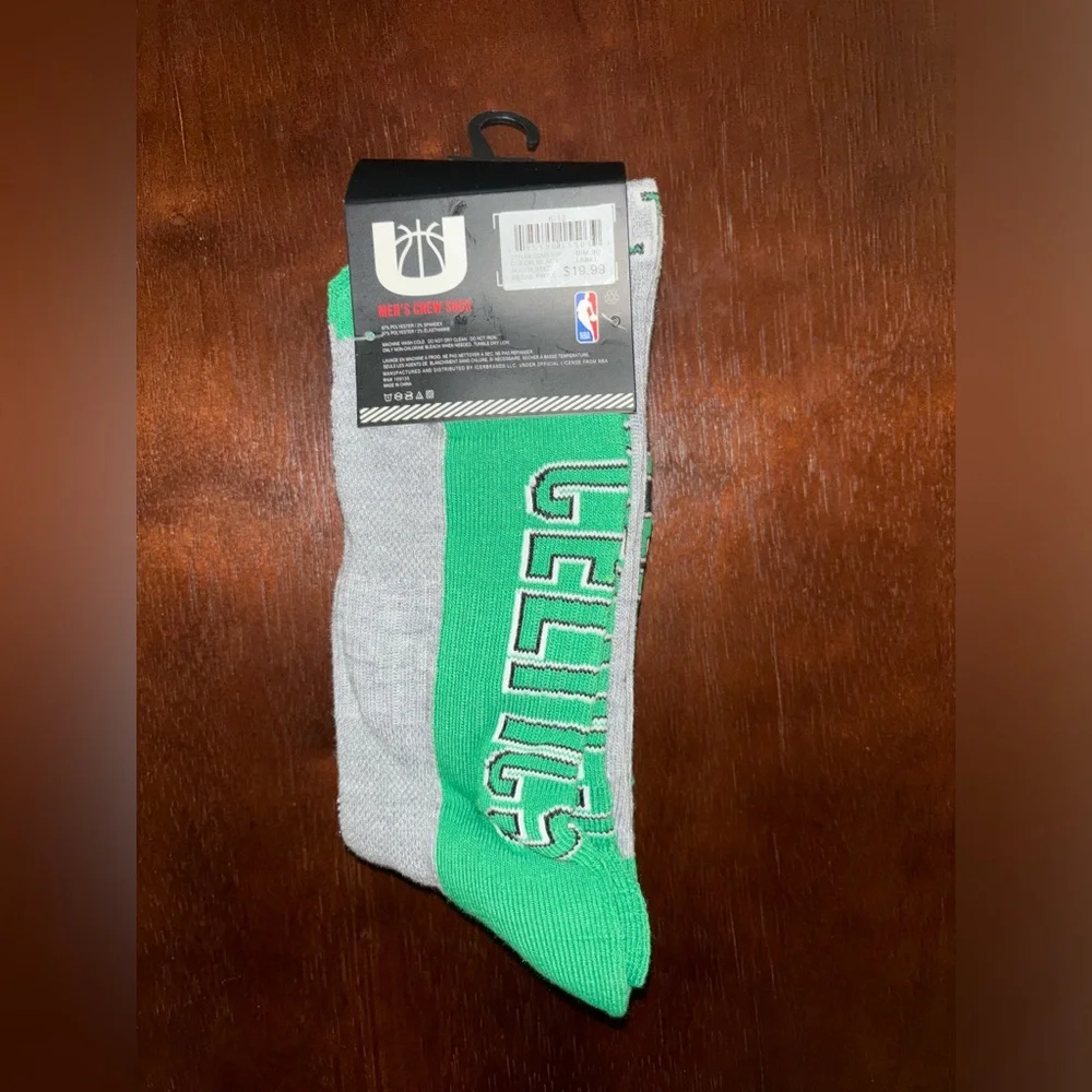 NBA Ultra Game Boston Celtics Men’s Crew Socks 3 Pair Shoe Size 6-12